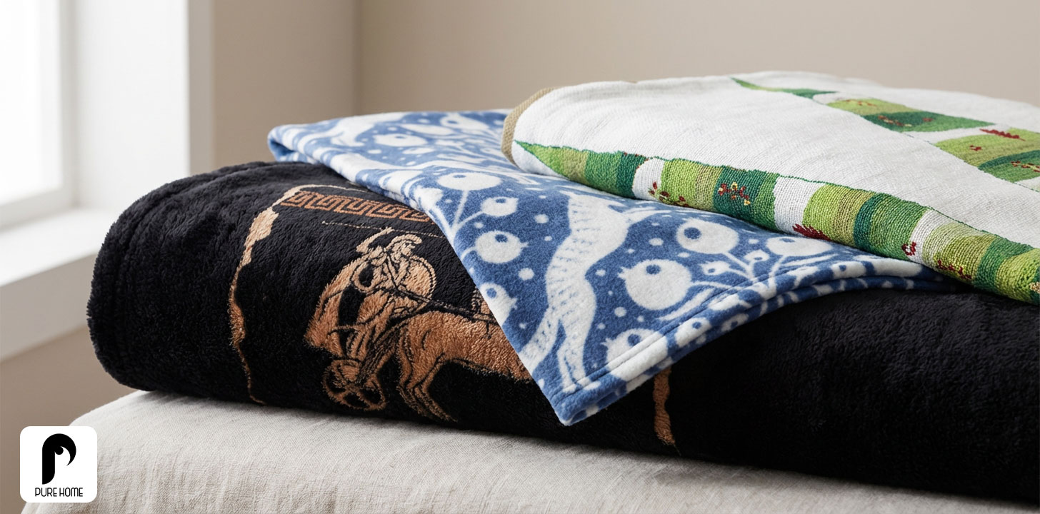 مقایسه انواع پتو از نظر ضخامت و جنس الیاف